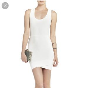 BCBGMAXAZRIA White Gisela Cocktail Dress